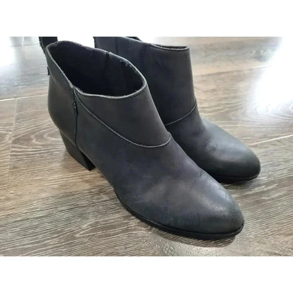 Toms Womens Leilani Bootie Black Leather Size US 7 M #2